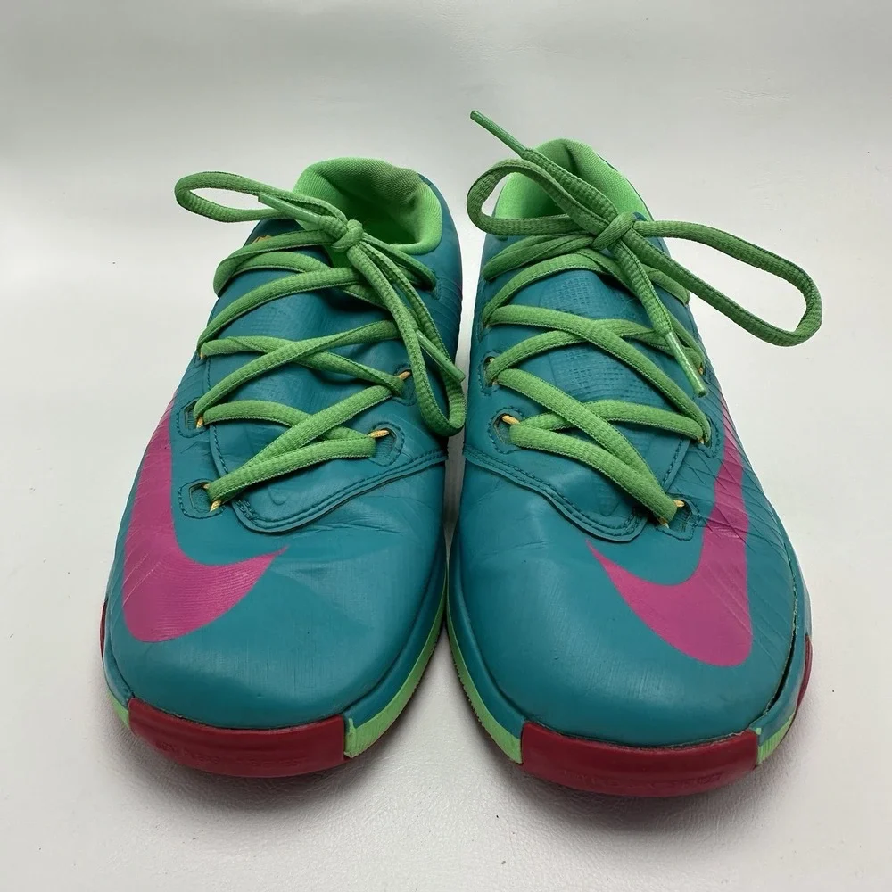 Nike KD VI Hero Turbo‎ Youth Green Pink Basketball Shoes Size 3Y 599478-304